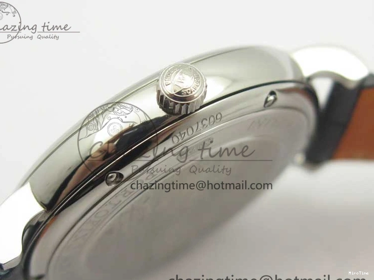 MIROTIME 0402 Refined Portofino Automatic SS MKF 1:1 Best Edition Blue Dial On Blue Leather Strap MIYOTA 9015 V 7201